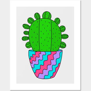 Cute Cactus Design #181: Cactus In A Special Pot Posters and Art